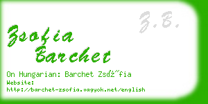 zsofia barchet business card